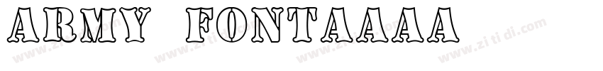 Army font字体转换